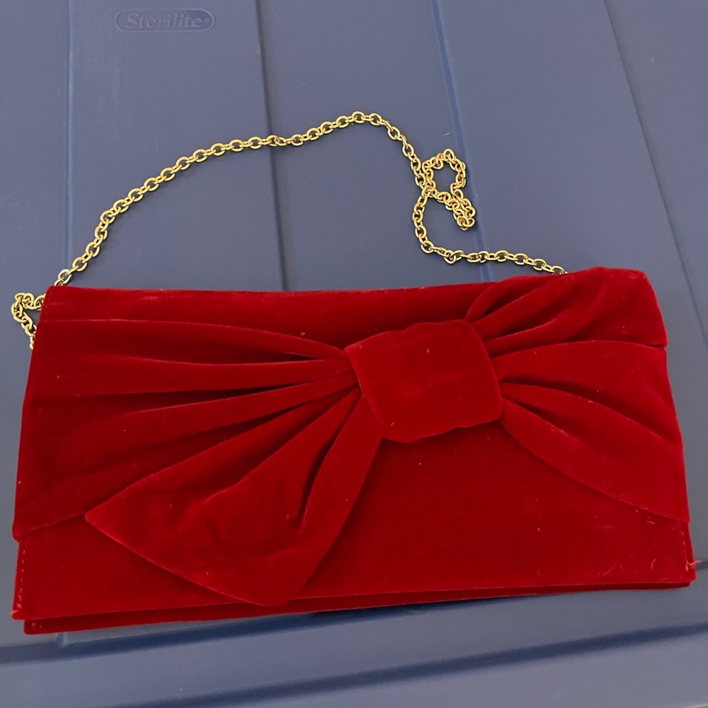 Inc red clutch party bag
